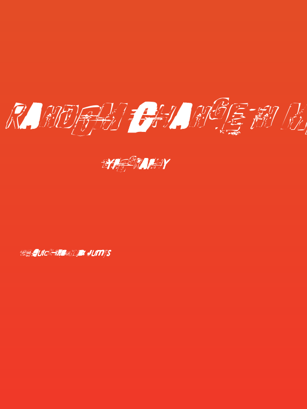 Random Change in Mood Poster