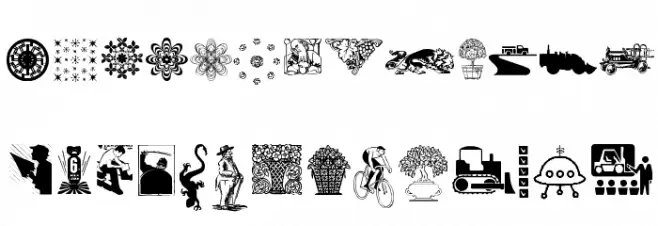 Random Dingbats 字体 大写