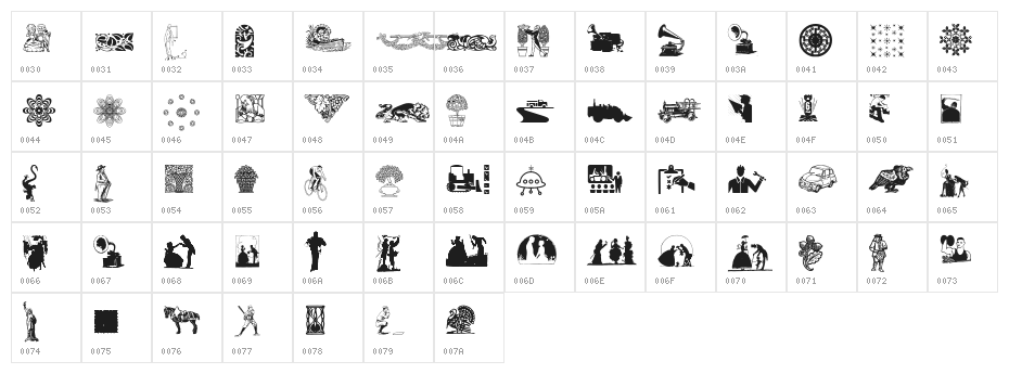 Random Dingbats Character Map