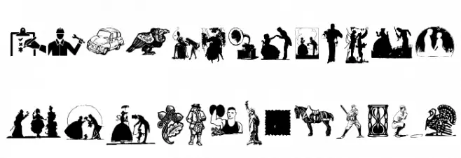 Random Dingbats 字体 小写