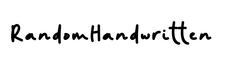 Random Handwritten  font caratteri gratis
