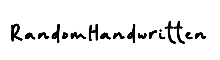 Random Handwritten  フリーフォントのダウンロード