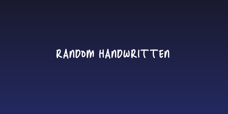 Random Handwritten Social Header