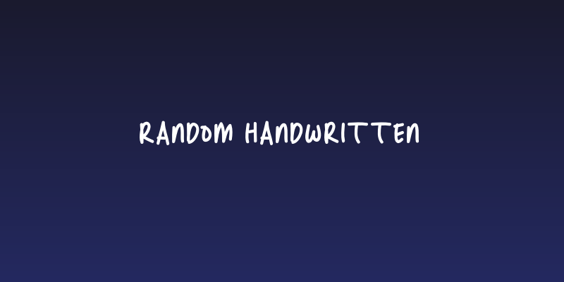 Random Handwritten Social Header