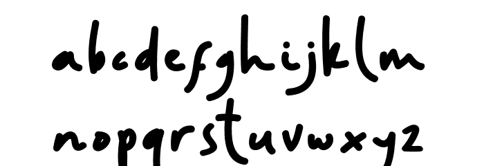Random Handwritten Font LOWERCASE