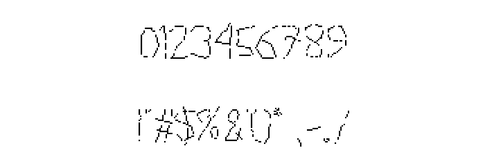 Random Regular Font OTHER CHARS
