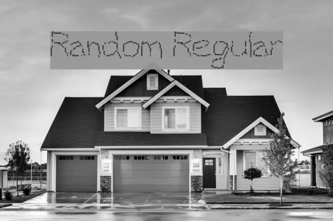 Random Regular Font examples