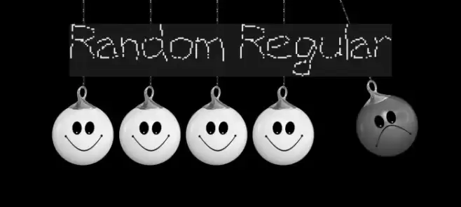 Random Regular Font examples