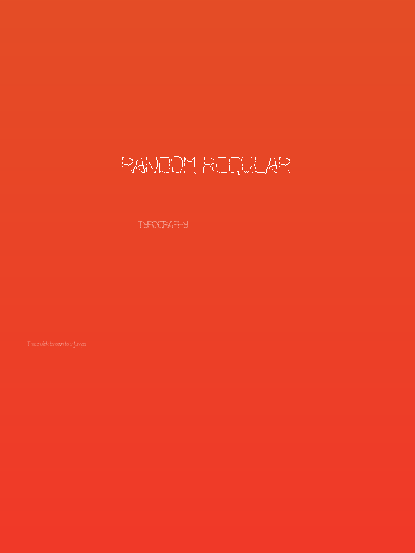 Random Regular Poster