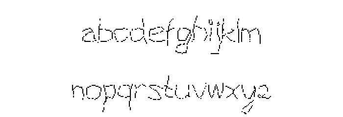 Random Regular Font LOWERCASE