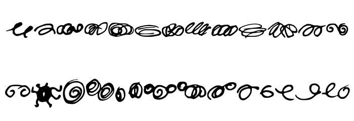 Random Swirls Font LOWERCASE