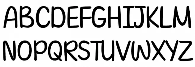 Random Wednesday Font UPPERCASE