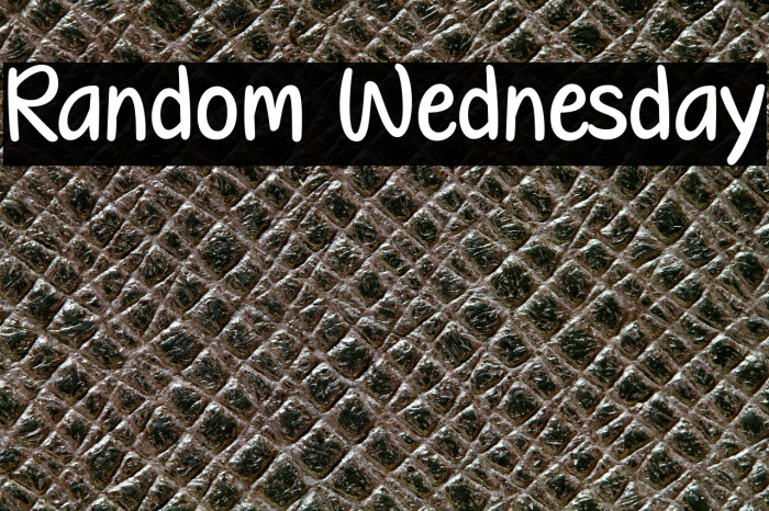 Random Wednesday Example 1