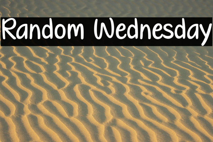 Random Wednesday Example 2