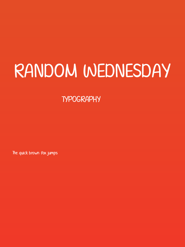 Random Wednesday Poster