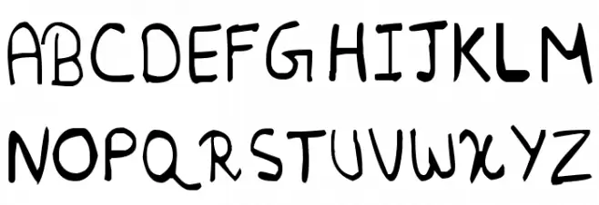 Random font Schriftart Groß