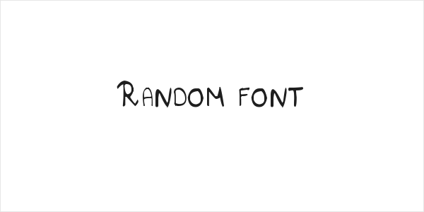 Random font Logo
