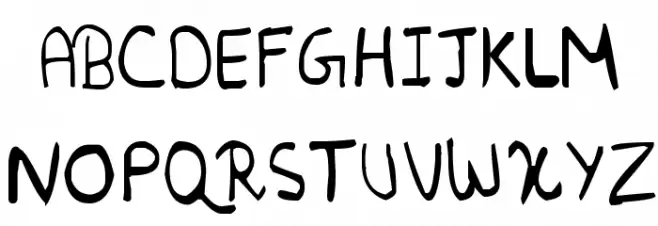 Random font Schriftart Kleinbuchstaben