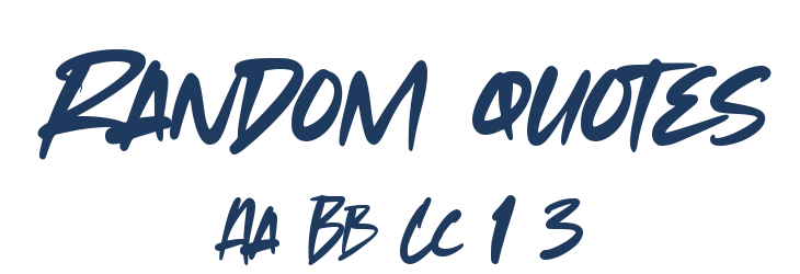 Random quotes Font Preview