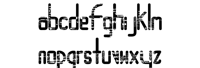 RandomAccessMemory Font LOWERCASE