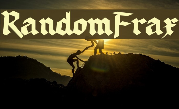 RandomFrax Font examples