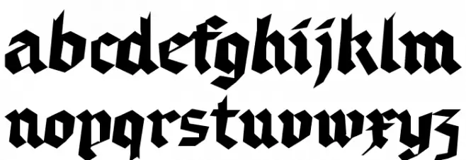 RandomFrax Schriftart Kleinbuchstaben