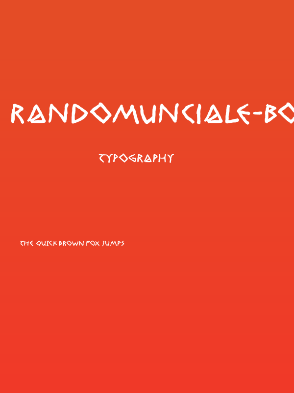 RandomUnciale-Bold Poster