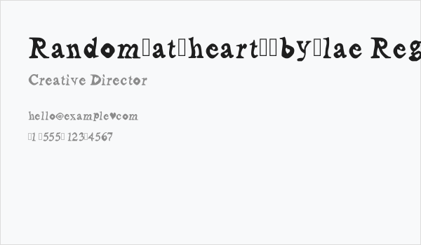 Random_at_heart__by_lae Regular Business Card