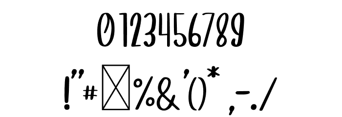 Randomly Cute Font OTHER CHARS