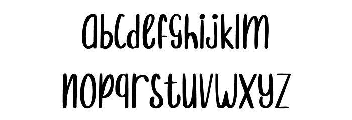 Randomly Cute Font LOWERCASE