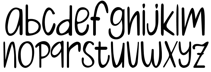 Randomly Quirk Font LOWERCASE