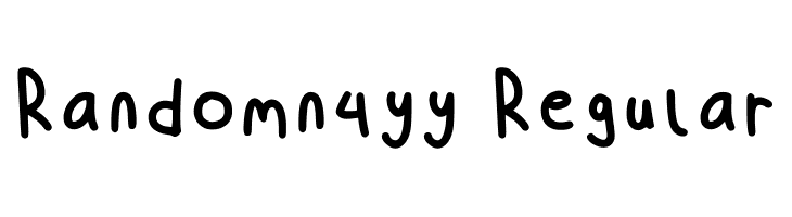 Randomn4yy Regular  Free Fonts Download