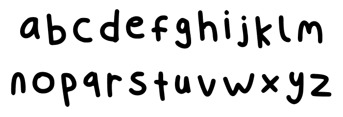 Randomn4yy Regular Font LOWERCASE