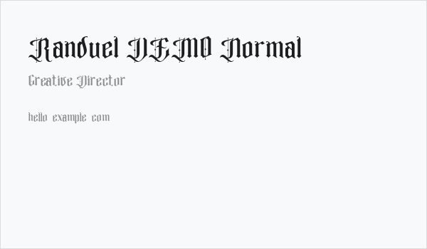 Randuel DEMO Normal Business Card