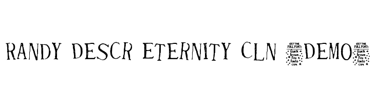 Randy Descr Eternity Cln [Demo]  フリーフォントのダウンロード