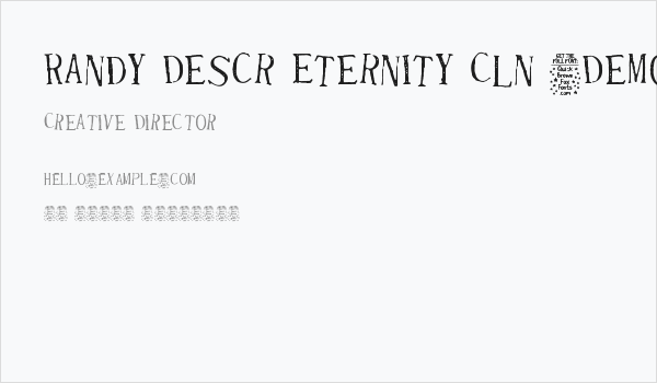 Randy Descr Eternity Cln [Demo] Business Card