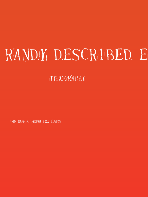 Randy Described Eternity [Demo] Poster