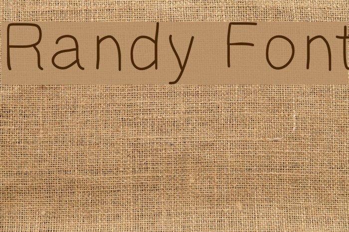 Randy Font examples