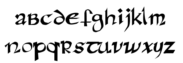 Rane Insular Font LOWERCASE