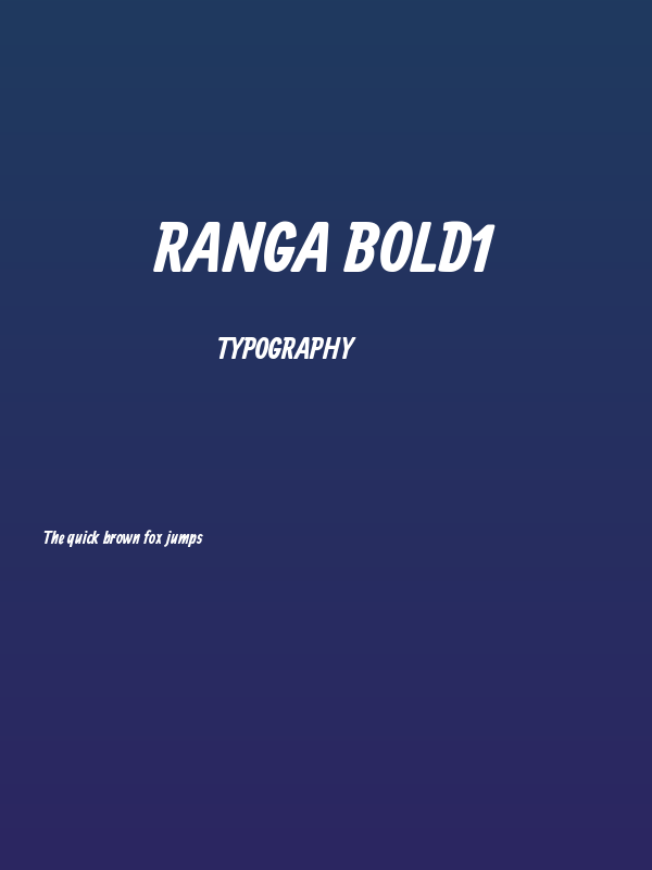 Ranga Bold1 Poster
