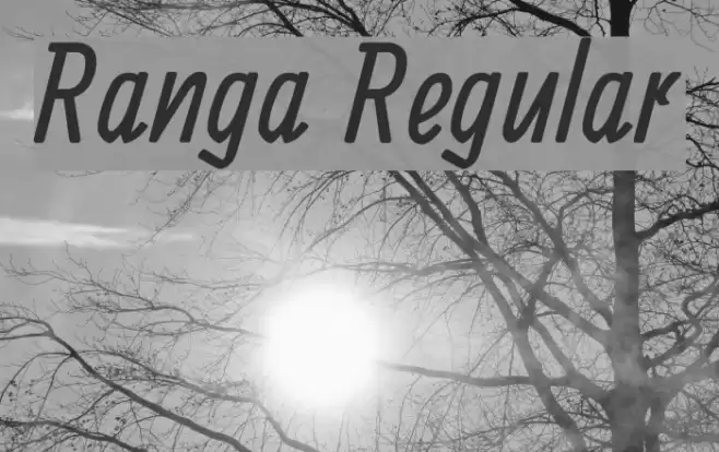 Ranga Regular Font examples