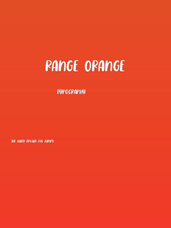 Range Orange Poster