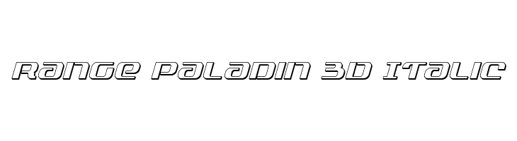 Range Paladin 3D Italic  Скачать бесплатные шрифты