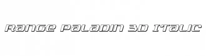 Range Paladin 3D Italic 
