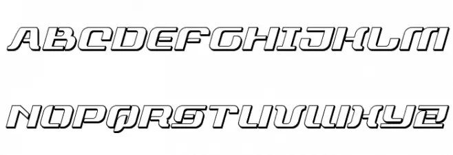 Range Paladin 3D Italic Fonte MAIÚSCULAS