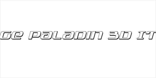 Range Paladin 3D Italic Logo