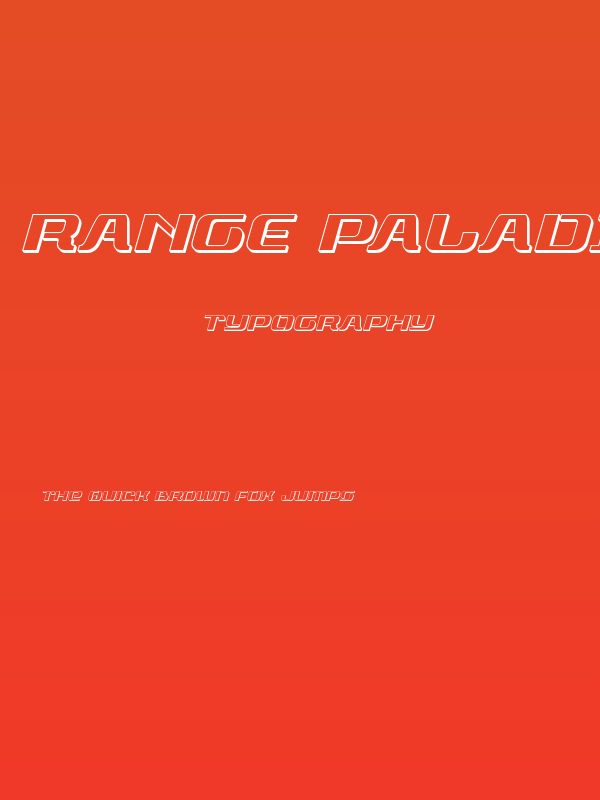 Range Paladin 3D Italic Poster