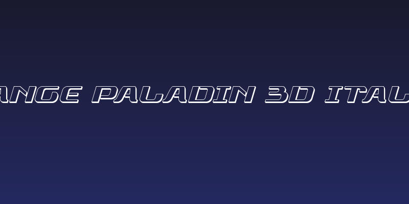 Range Paladin 3D Italic Social Header