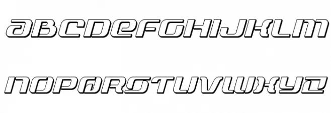 Range Paladin 3D Italic 字体 小写