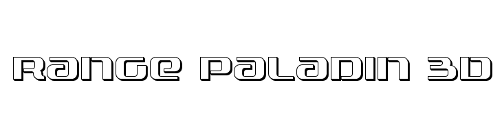 Range Paladin 3D  font caratteri gratis